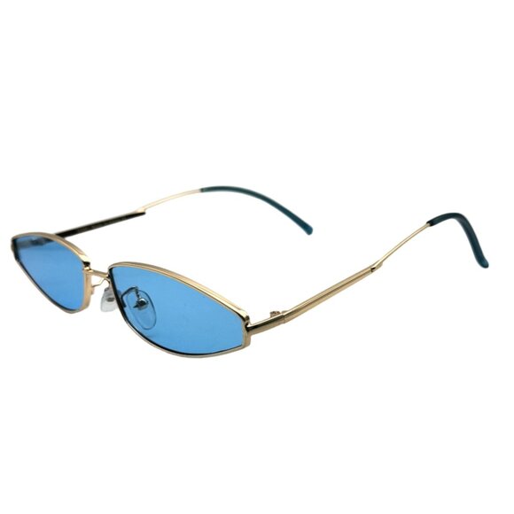9343 | Blue Teardrop Lens Sunglasses - Picture 3 of 6